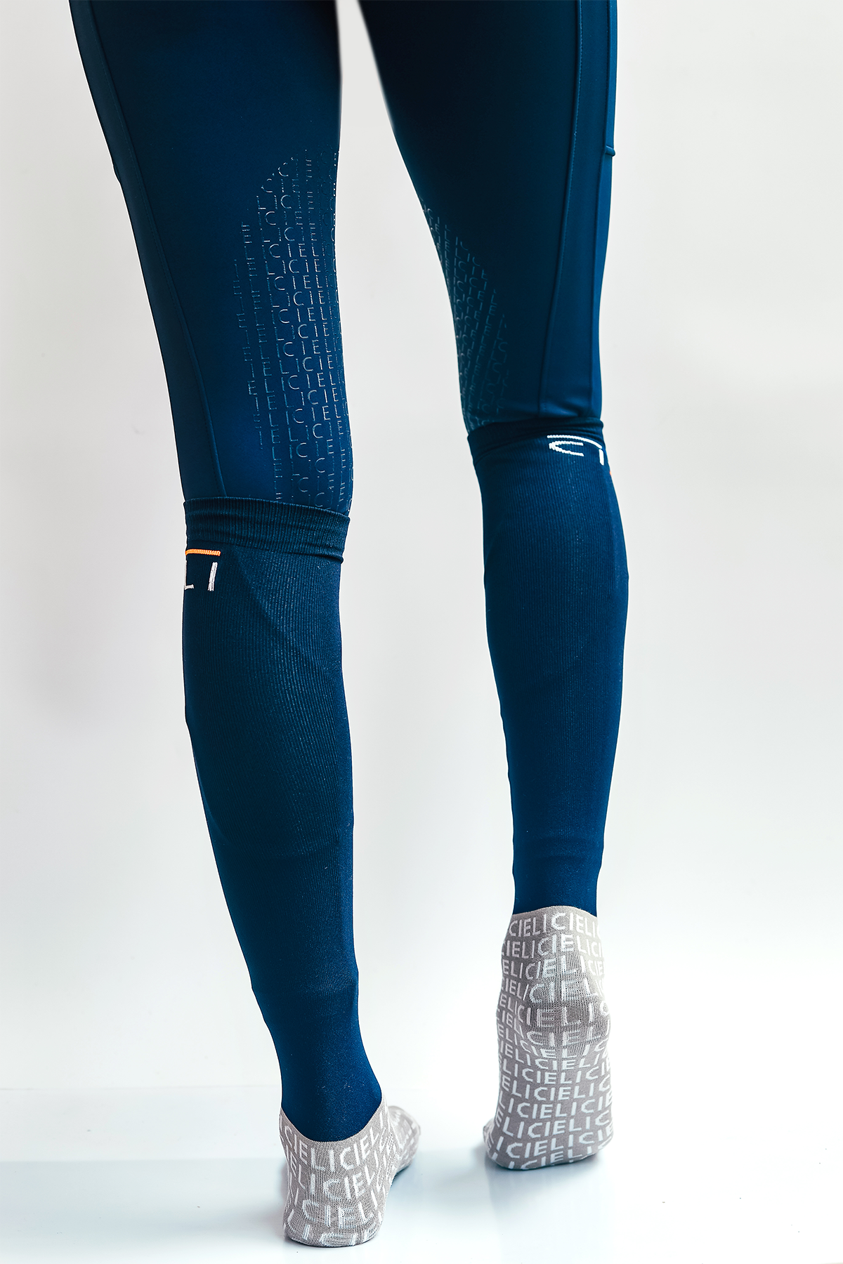 equestrian knee high stocking riding socks in navy blue