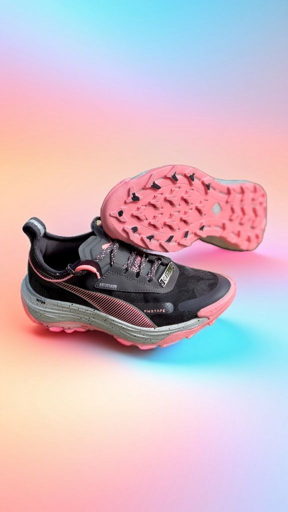Ladies Puma Voyage Nitro 3 Grey Coral