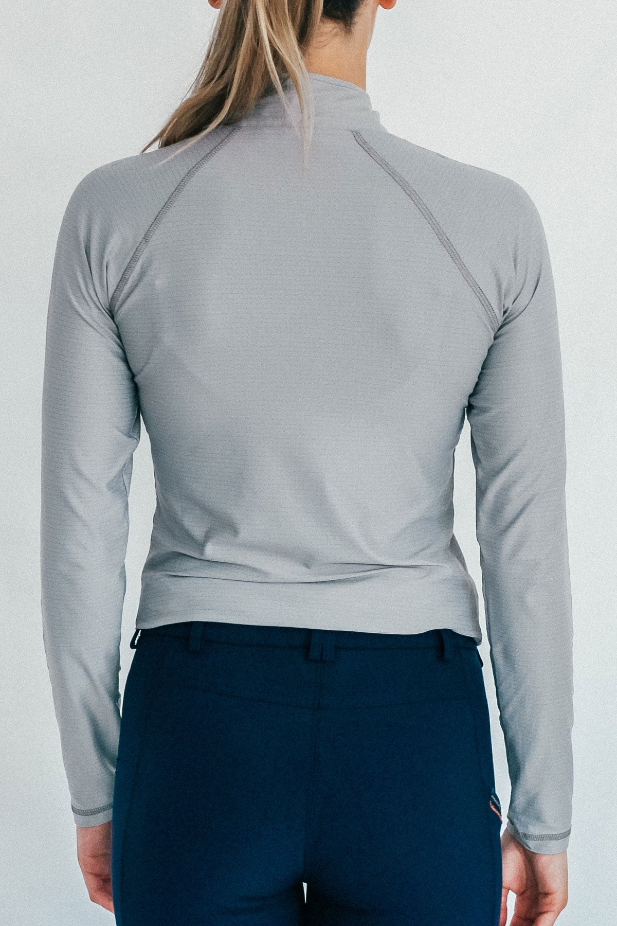 ladies equestrian riding shirt grey