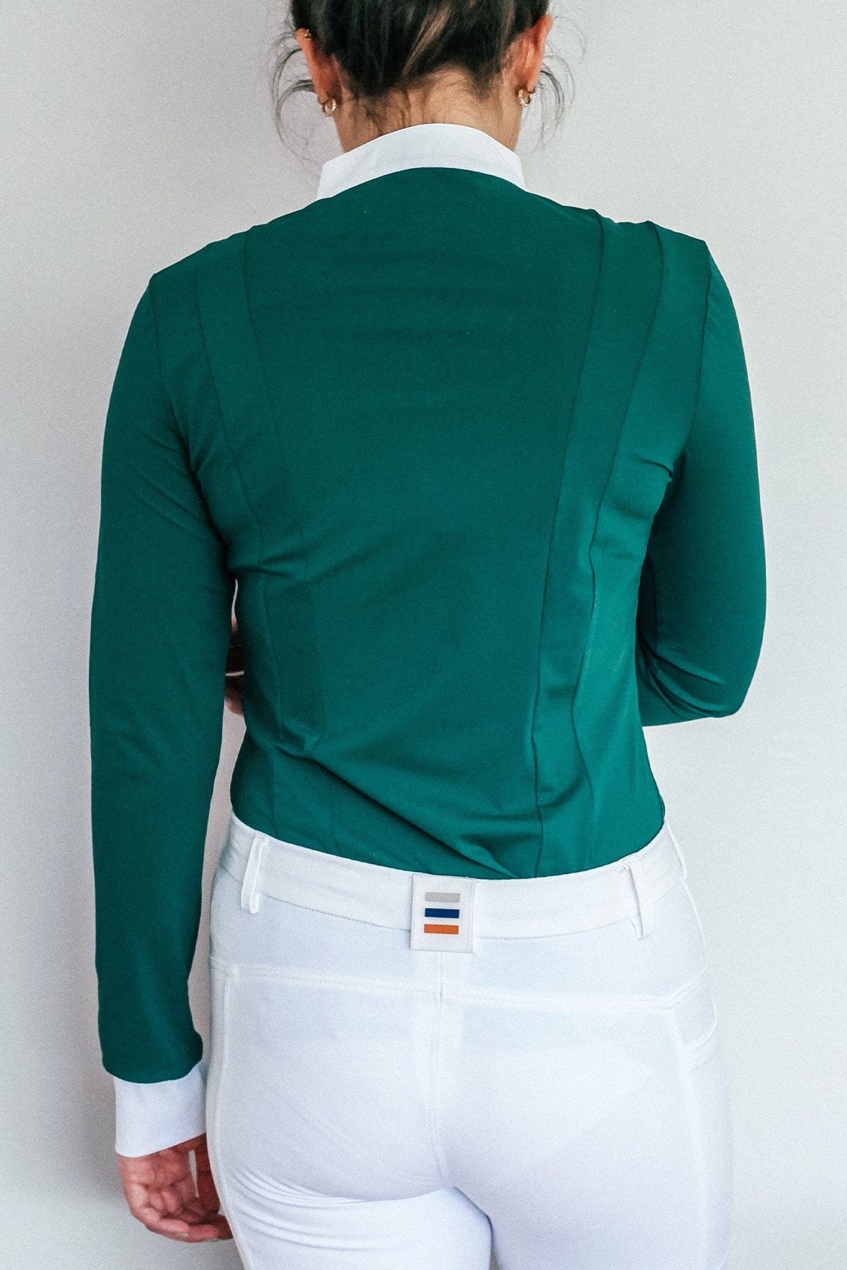 ladies equestrian show shirt green