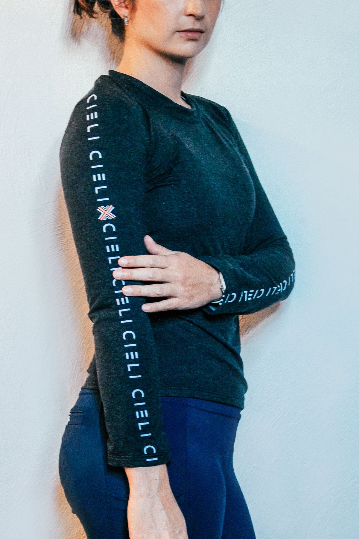 long sleeve ladies riding shirt grey