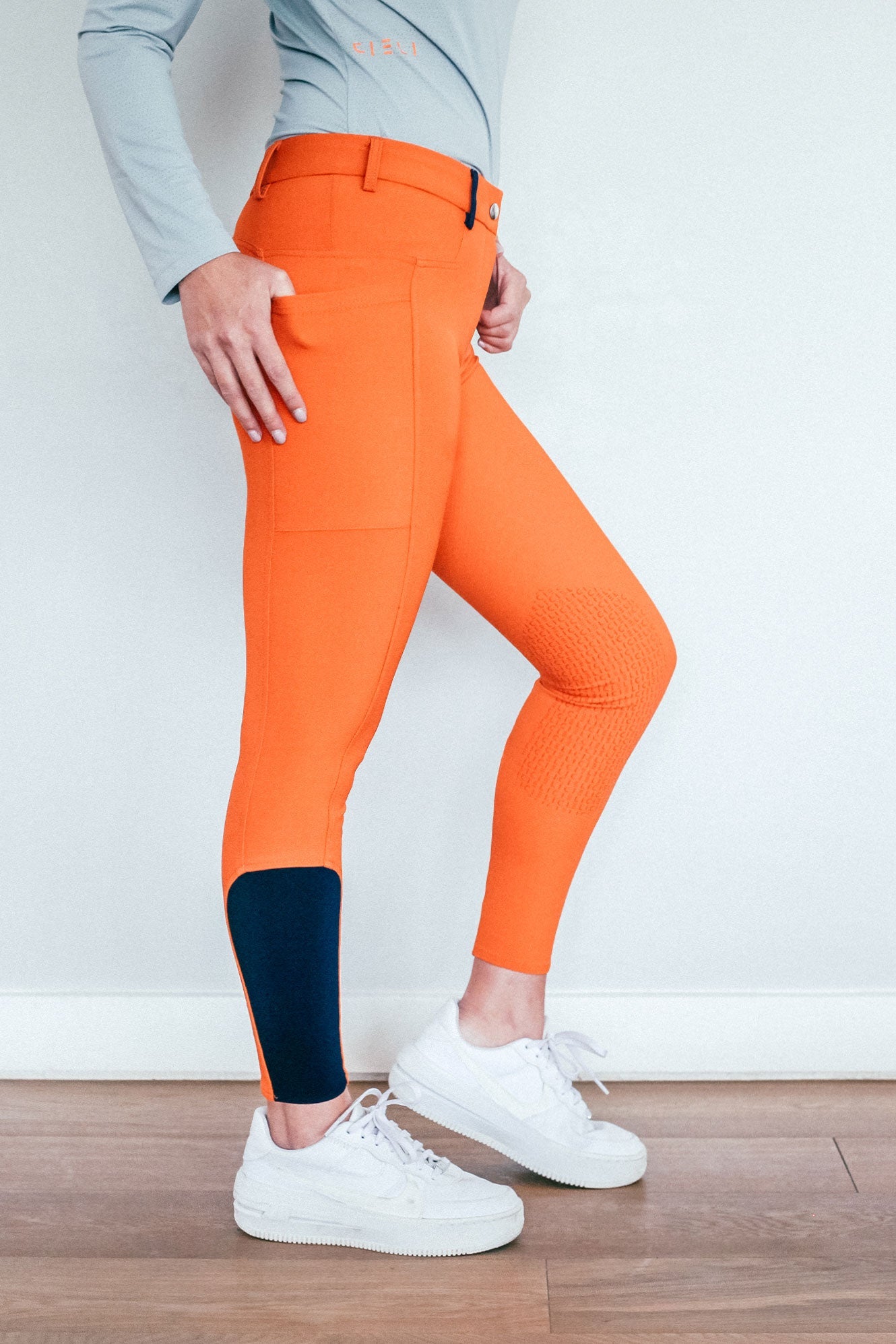 orange everyday ladies riding breeches