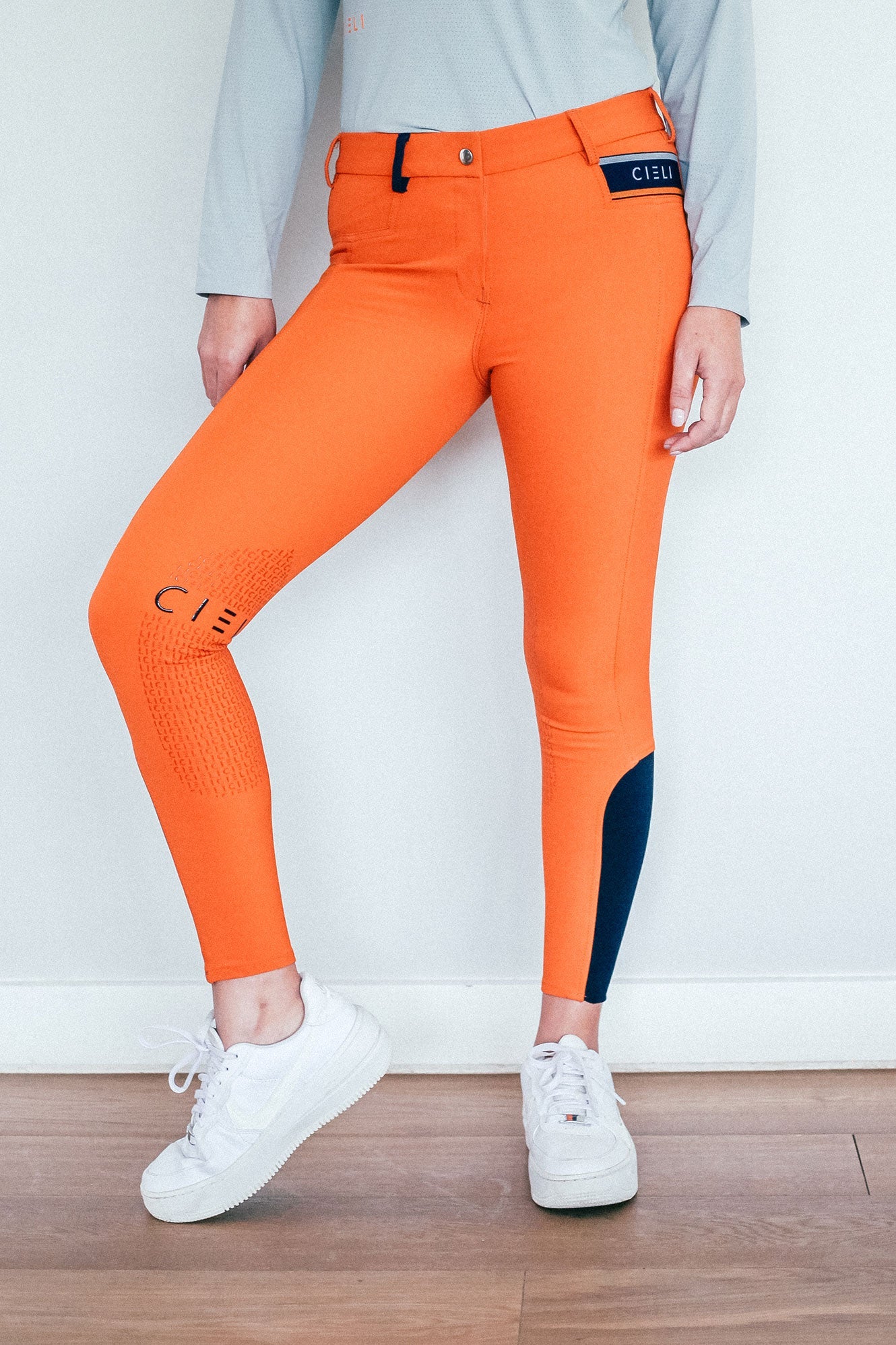 orange everyday ladies riding breeches