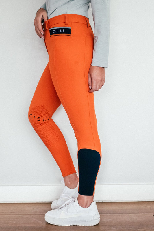 orange everyday ladies riding breeches