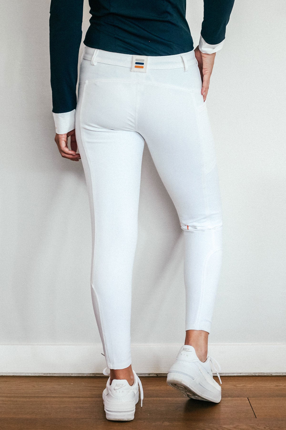 white performance ladies riding breeches