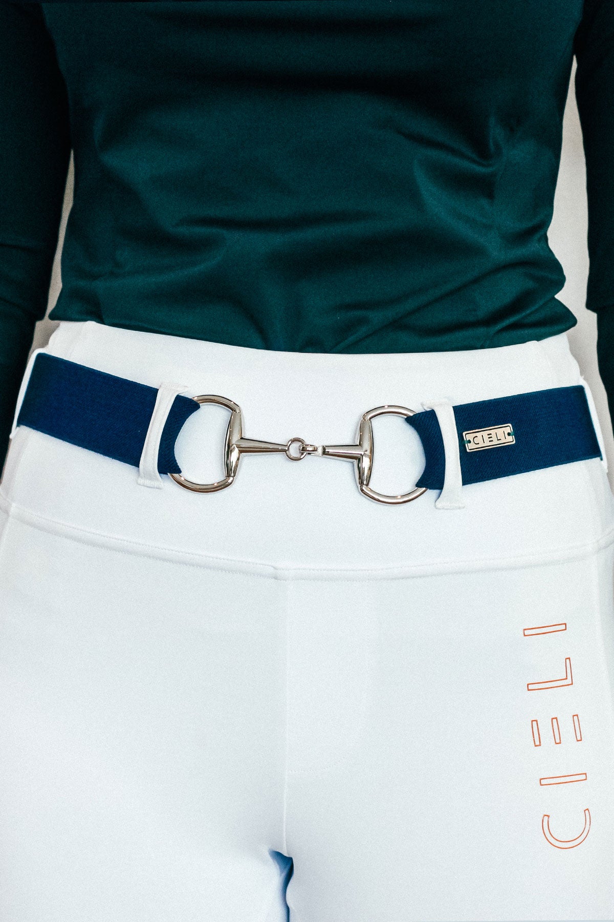 elastic bit belt navy